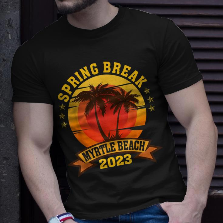 Myrtle Beach 2023 Spring Break Family School Vacation Retro Unisex T-Shirt Gifts for Him