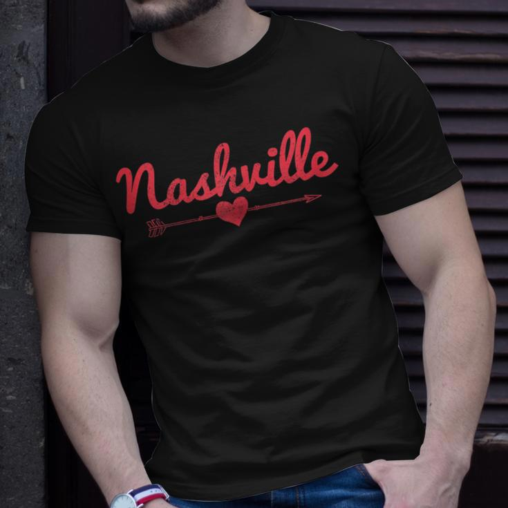 Nashville Tennessee Country Music City Heart Souvenir Gift Gift For Womens Unisex T-Shirt Gifts for Him