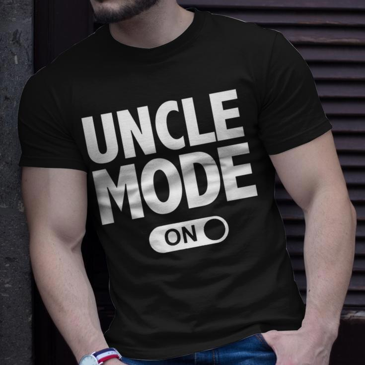 New Uncle Mode Pregnancy Baby Announcement Unisex T-Shirt Gifts for Him