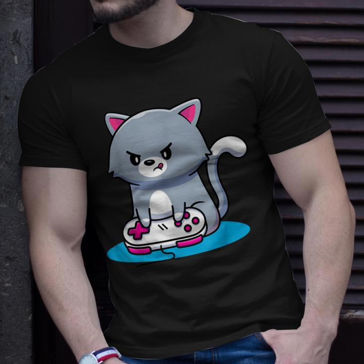 Niedliche Gaming Katze Video Game Computer Videogame Pc T-Shirt Geschenke für Ihn
