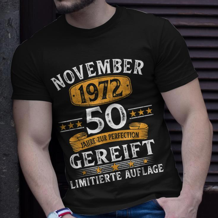 November 1972 Lustige Geschenke Zum 50 Geburtstag Mann Frau T-Shirt Geschenke für Ihn