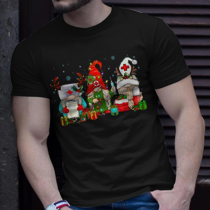 Nurse Christmas Gnomes Cute Xmas Scrub Top For Nurses Women T-shirt Gifts for Him
