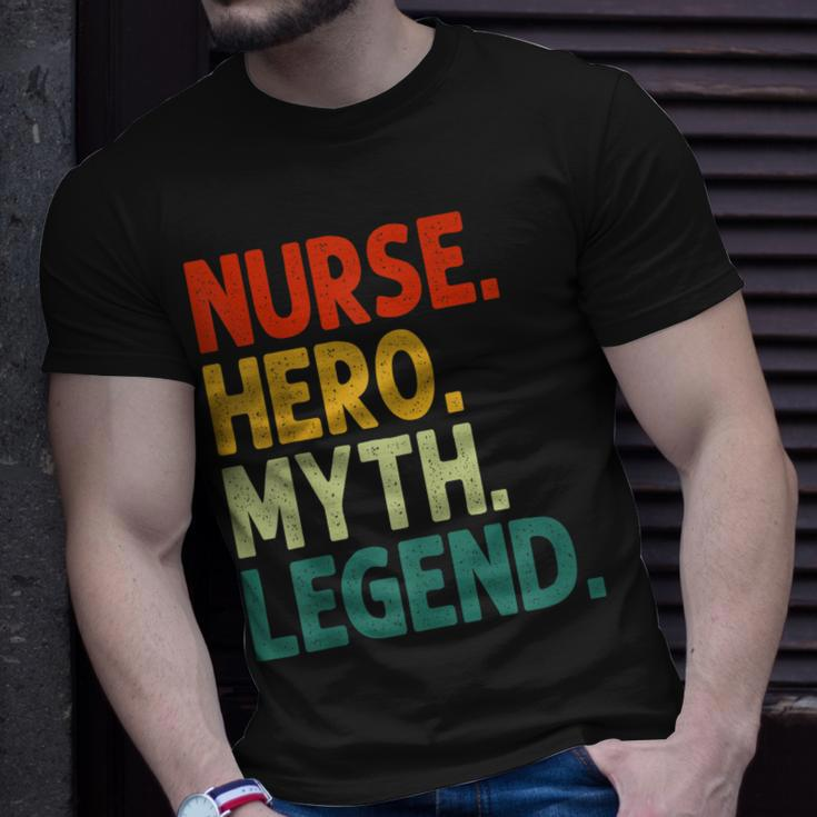 Nurse Hero Myth Legend Retro Vintage Krankenschwester T-Shirt Geschenke für Ihn