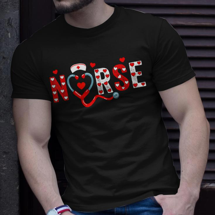 Nurse Valentines Day Valentine Scrub Tops Women Men T-shirt Gifts for Him