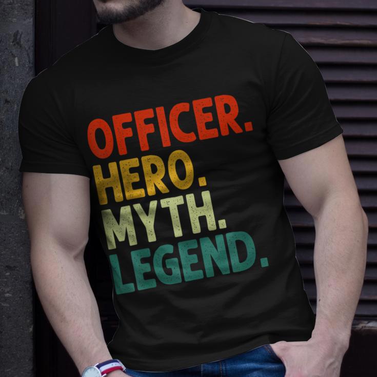 Officer Hero Myth Legend Retro Vintage Polizistin T-Shirt Geschenke für Ihn