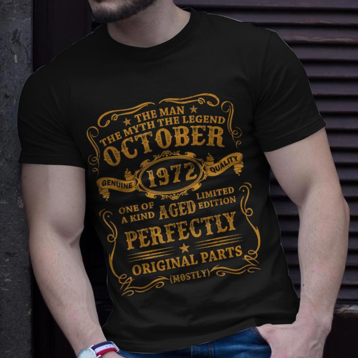 Oktober 1972 Geschenk 50 Geburtstag Mann Mythos Legende T-Shirt Geschenke für Ihn