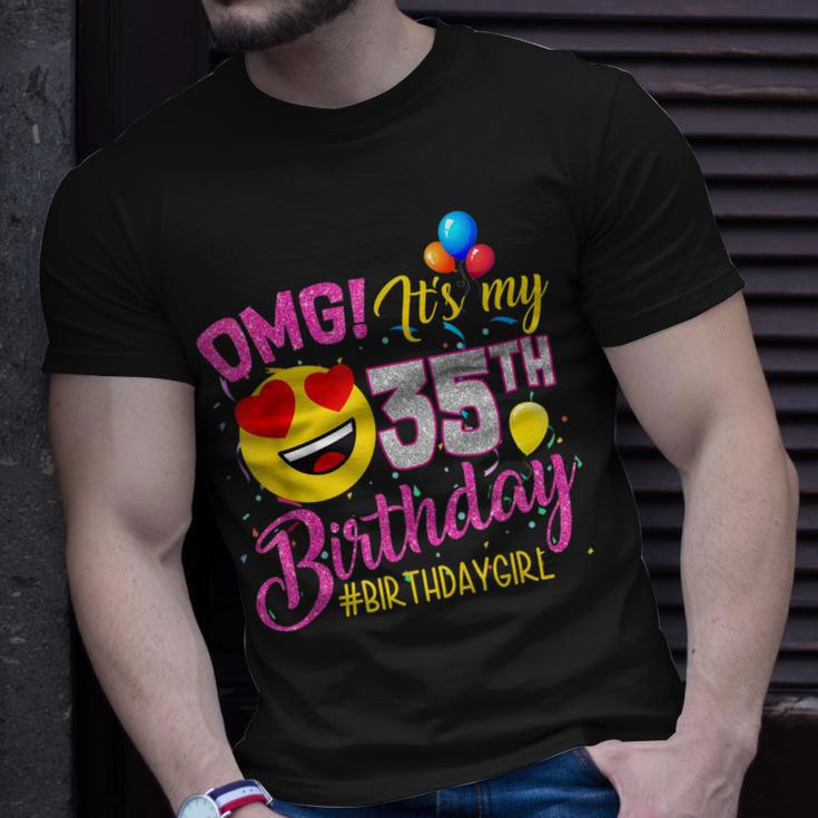 Omg Its My 35Th Birthday Mädchen- Zum 35 Geburtstag T-Shirt Geschenke für Ihn