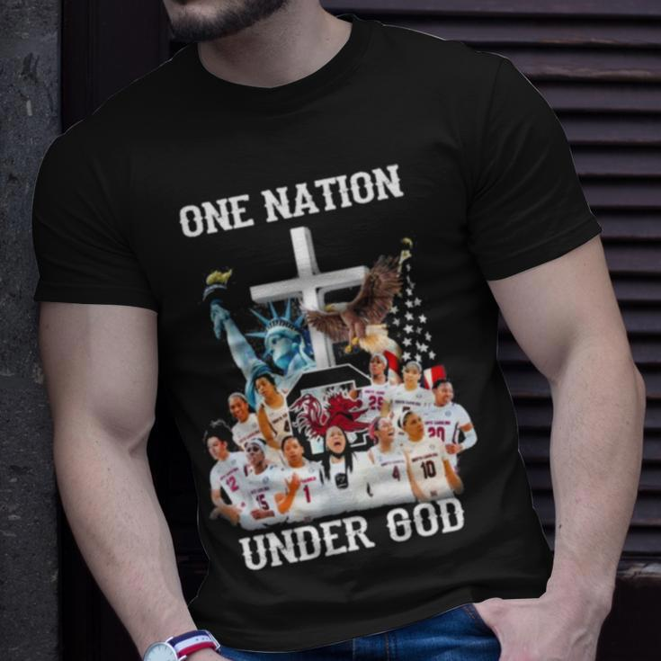 One Nation South Carolina Gamecocks Under God Unisex T-Shirt Gifts for Him