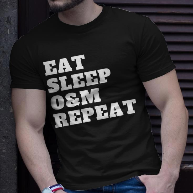 Orientation And Mobility Eat Sleep O&M Repeat Unisex T-Shirt Gifts for Him