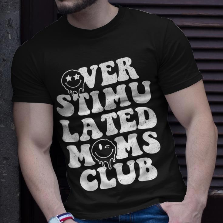 Overstimulated Moms Club Cool Moms Mama Mothers Sarcastic Unisex T-Shirt Gifts for Him