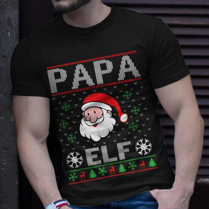 Papa Elf Outfit Weihnachten Familie Elf Weihnachten T-Shirt Geschenke für Ihn