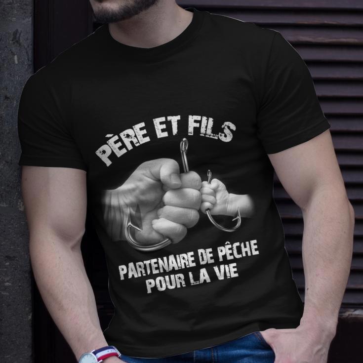 Papa Et Fils Partenaire De Pêche T-Shirt Geschenke für Ihn