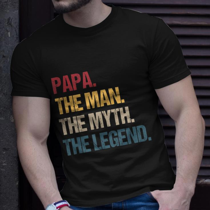 Papa Man Myth Legend Shirt For Mens & Dad Funny Father Gift Tshirt Unisex T-Shirt Gifts for Him