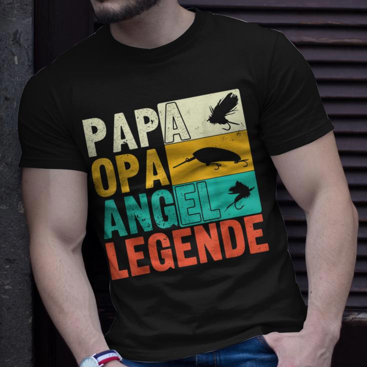Papa Opa Angel Legende T-Shirt, Perfekt für Angler zum Vatertag Geschenke für Ihn