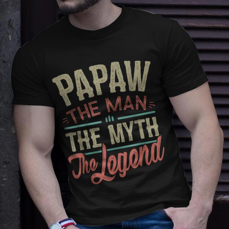 Papaw From Grandchildren Papaw The Myth The Legend Gift For Mens Unisex T-Shirt Gifts for Him