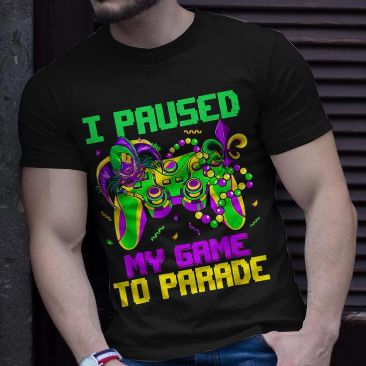I Paused My Game To Parade Video Gamer Mardi Gras T-Shirt Gifts for Him