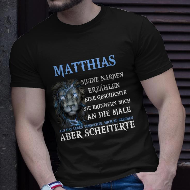 Personalisiertes Matthias T-Shirt mit Löwenmotiv & inspirierendem Zitat Geschenke für Ihn
