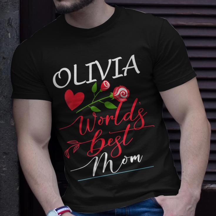 Personalized Named Gifts For Mothers With Olivia Name Gift For Womens Unisex T-Shirt Gifts for Him