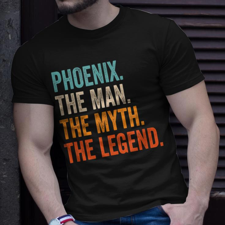 Phoenix The Man The Myth The Legend First Name Phoenix Gift For Mens Unisex T-Shirt Gifts for Him