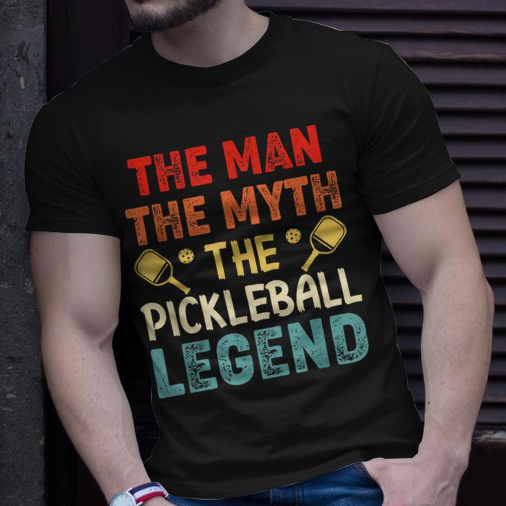 Mens Pickleball Husband Dad Legend Vintage Fathers Day T-Shirt Gifts for Him