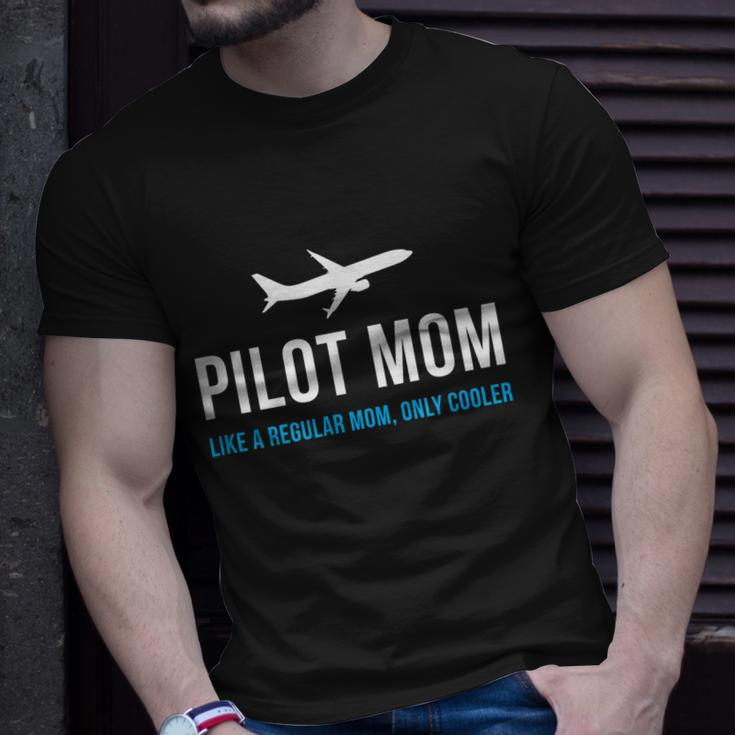 Pilot Mom Funny Cute Airplane Aviation Gift V2 Unisex T-Shirt Gifts for Him