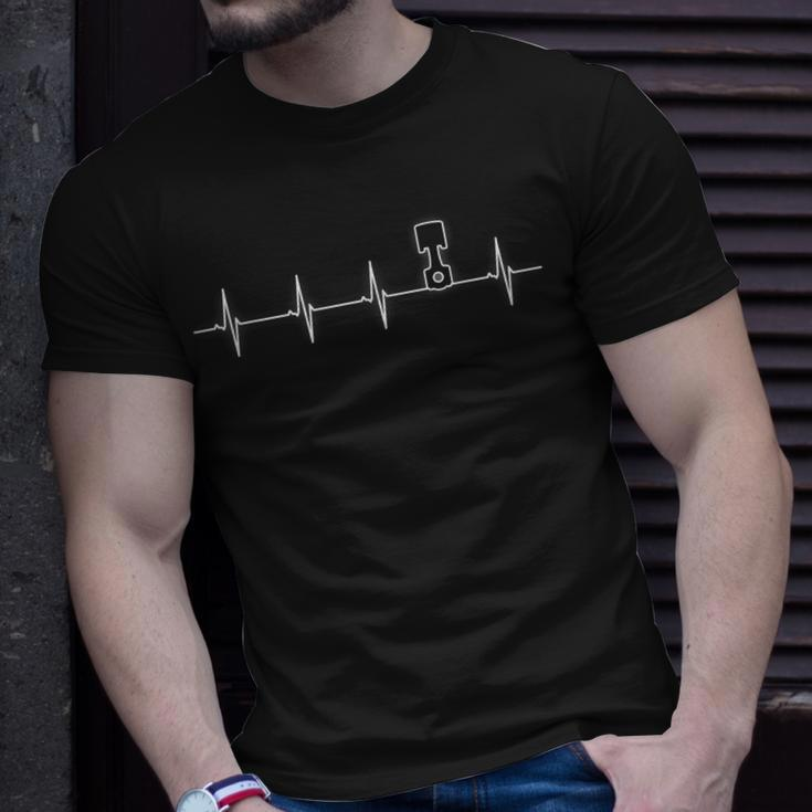 Piston Heartbeat Mechanic Engineer Gifts Unisex T-Shirt Gifts for Him