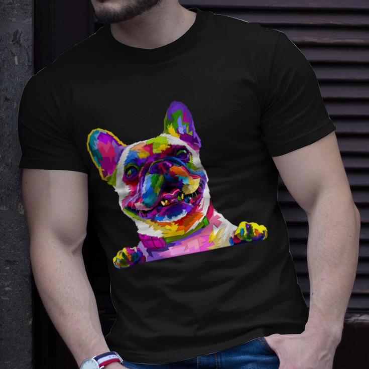 Pop Art Bulldog Gifts Mom Dog Dad Frenchie Unisex T-Shirt Gifts for Him