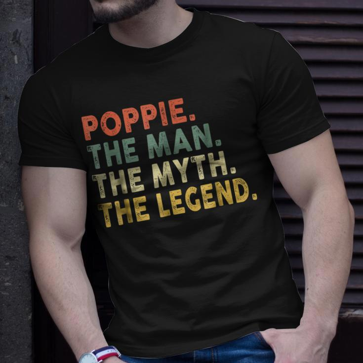 Poppie The Man The Myth The Legend Fathers Day Gift For Mens Unisex T-Shirt Gifts for Him