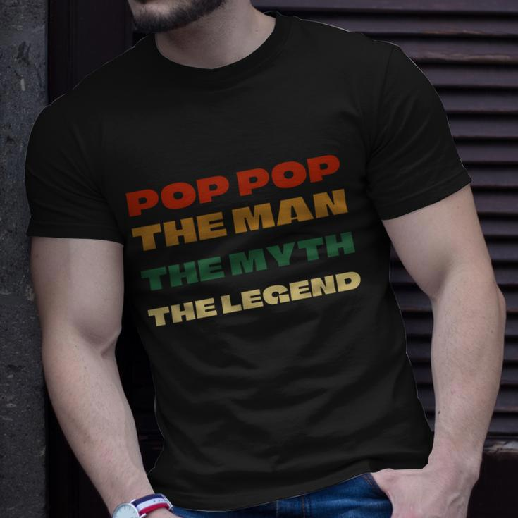 Poppop The Man The Myth The Legend Vintage Daddy Gift Unisex T-Shirt Gifts for Him