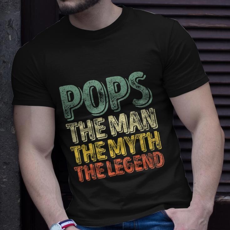 Pops The Man The Myth The Legend Christmas Unisex T-Shirt Gifts for Him