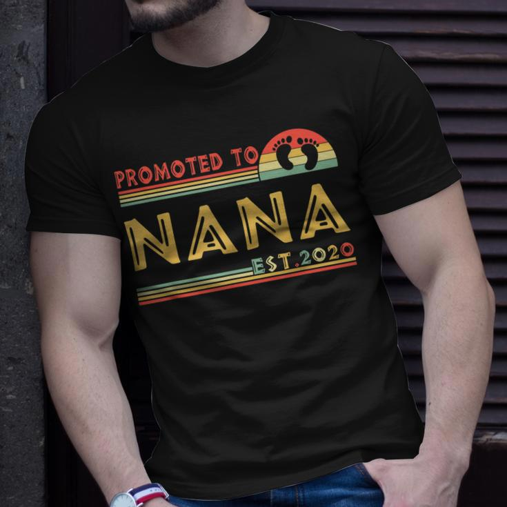 Promoted To Nana Est 2020 Mothers Day Gifts Vintage Retro Unisex T-Shirt Gifts for Him