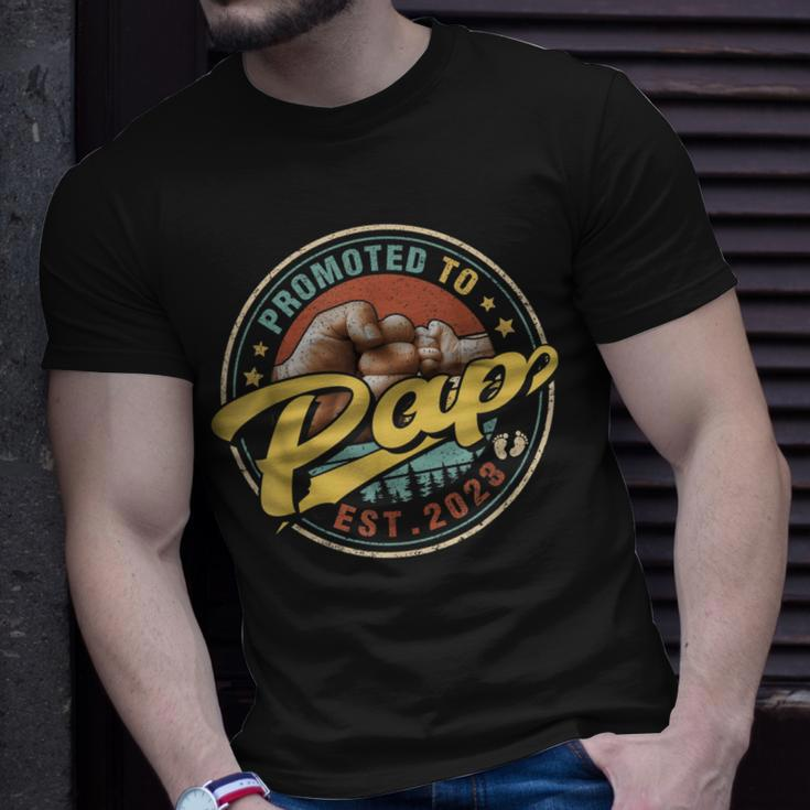 Promoted To Pap 2023 Funny For New Dad First Time Gift For Mens Unisex T-Shirt Gifts for Him