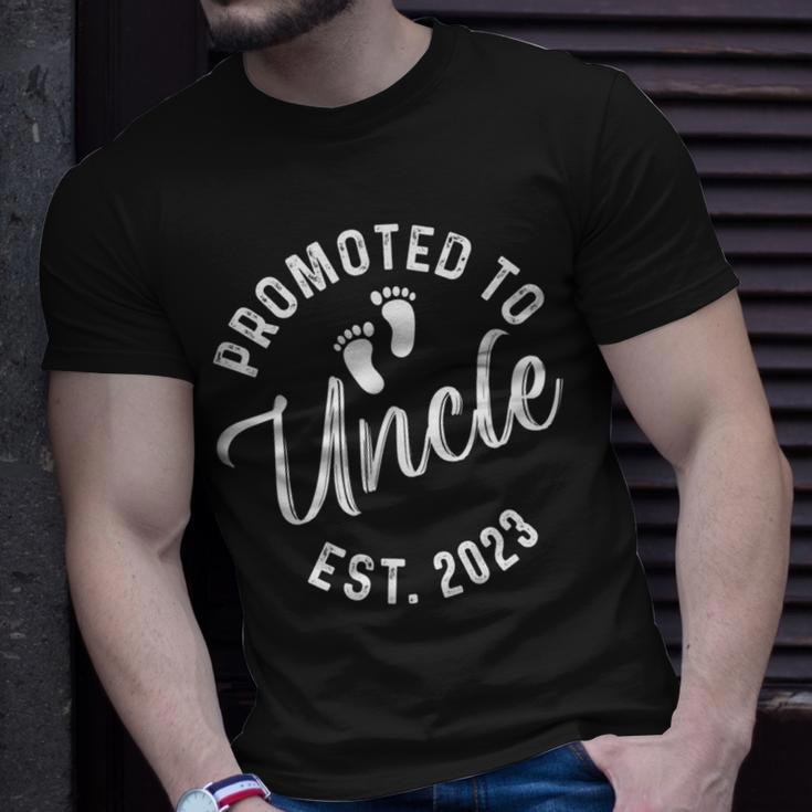 Promoted To Uncle Est 2023 Unisex T-Shirt Gifts for Him