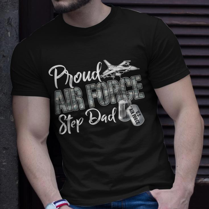 Proud Air Force Step Dad Air Force Graduation Usaf Step Dad Unisex T-Shirt Gifts for Him