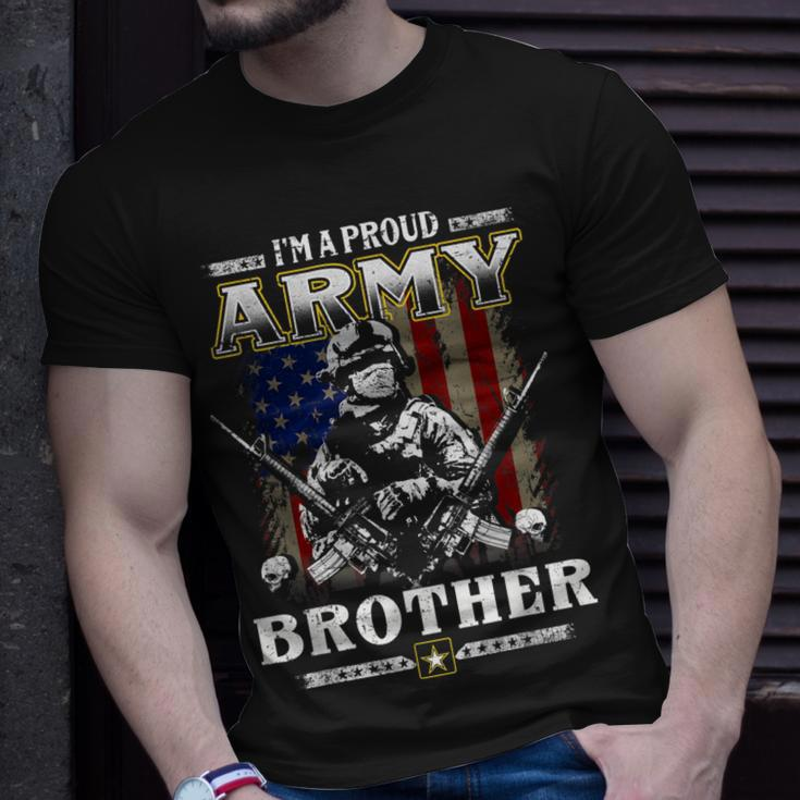 Im A Proud Army Brother Veteran Fathers Day 4Th Of July T-Shirt Gifts for Him
