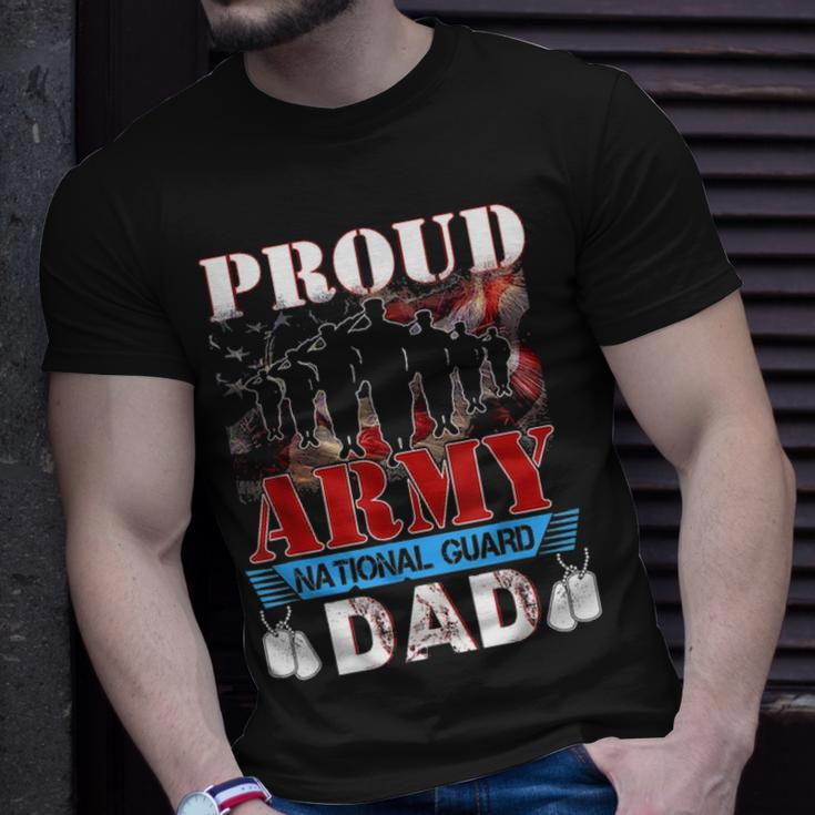 Proud Army National Guard Dad Fathers Day Veteran Unisex T-Shirt Gifts for Him