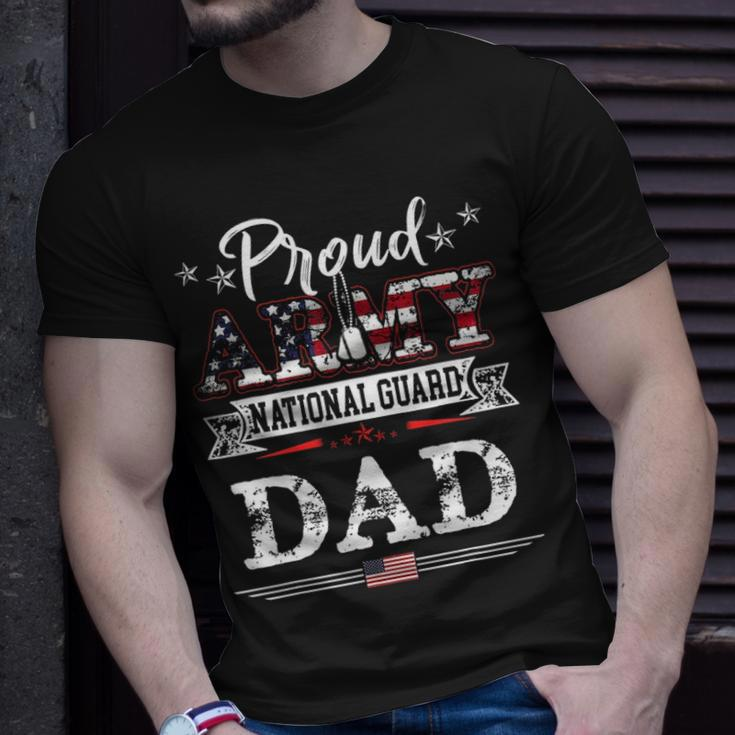 Proud Army National Guard Dad US Military Gift V2 Unisex T-Shirt Gifts for Him