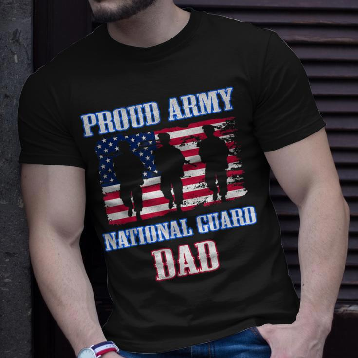 Proud Army National Guard Dad Usa Veteran Military Unisex T-Shirt Gifts for Him
