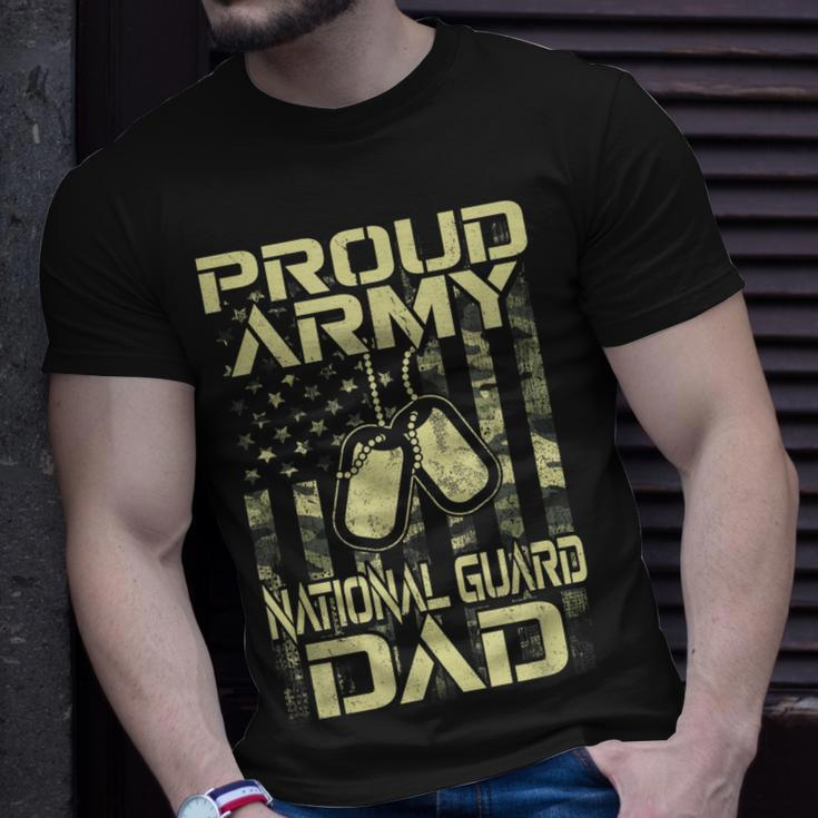 Proud Army National Guard Dad Veterans Day Hero Soldier Mens T-Shirt Gifts for Him