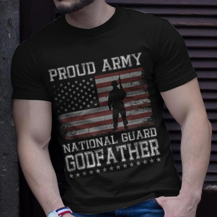 Proud Army National Guard Godfather Us Military Gift Gift For Mens Unisex T-Shirt Gifts for Him