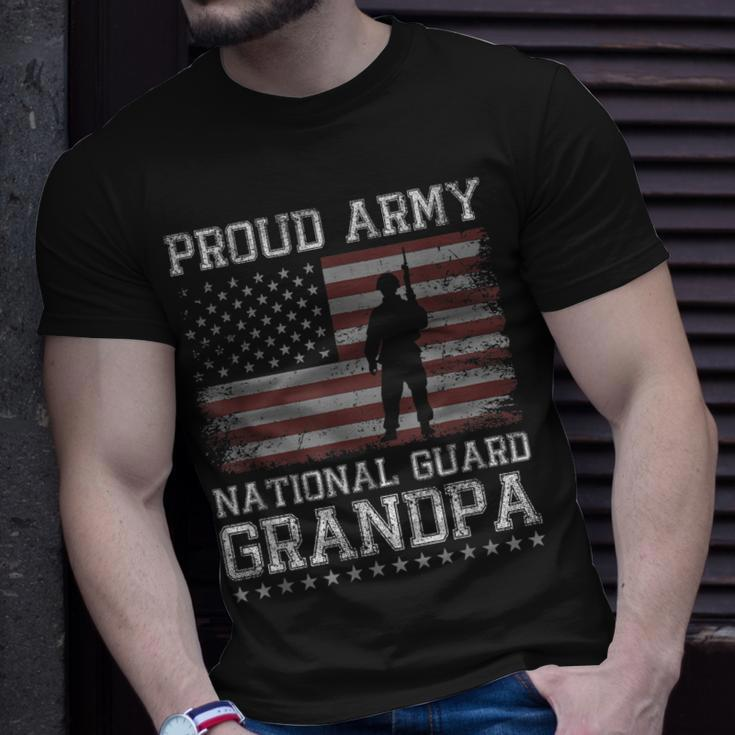 Proud Army National Guard Grandpa Us Military Gift Gift For Mens Unisex T-Shirt Gifts for Him