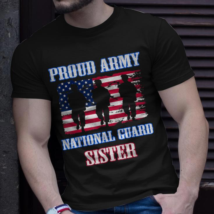 Proud Army National Guard Sister Usa Veteran Military Unisex T-Shirt Gifts for Him