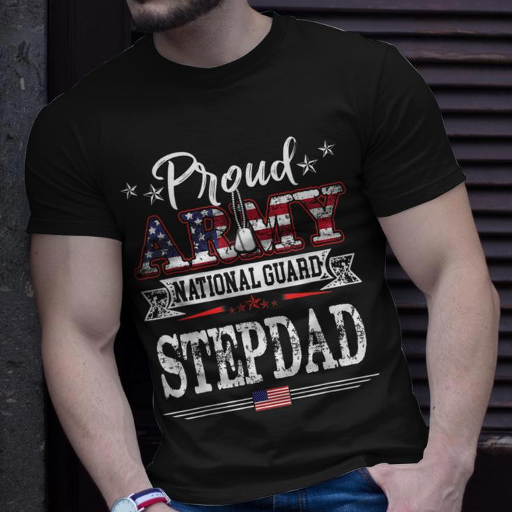 Proud Army National Guard Stepdad Us Military Gift Unisex T-Shirt Gifts for Him