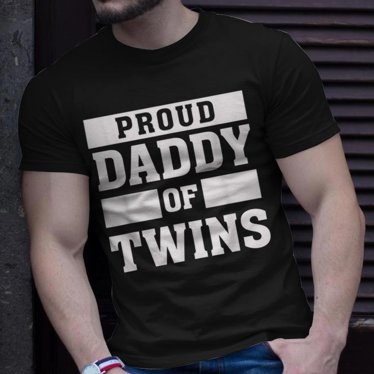 Proud Daddy Of Twins Father Twin DadUnisex T-Shirt Gifts for Him