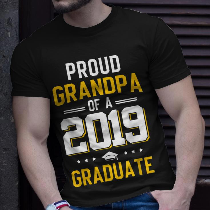 Proud Grandpa Of A 2019 Graduate Funny T-Shirt Fathers Day Unisex T-Shirt Gifts for Him