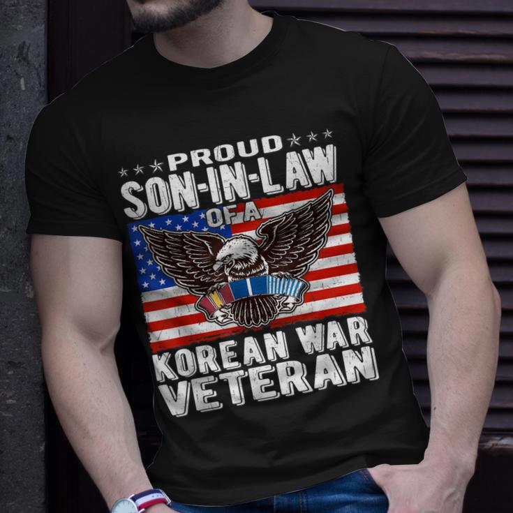 Mens Proud Son-In-Law Of Korean War Veteran Military Family T-shirt Gifts for Him