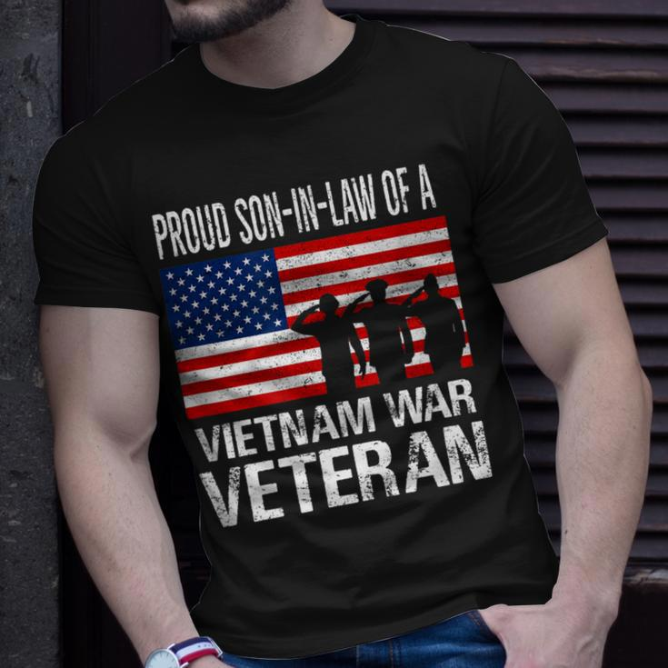 Proud Son-In-Law Vietnam War Veteran Matching Father-In-Law T-Shirt Gifts for Him