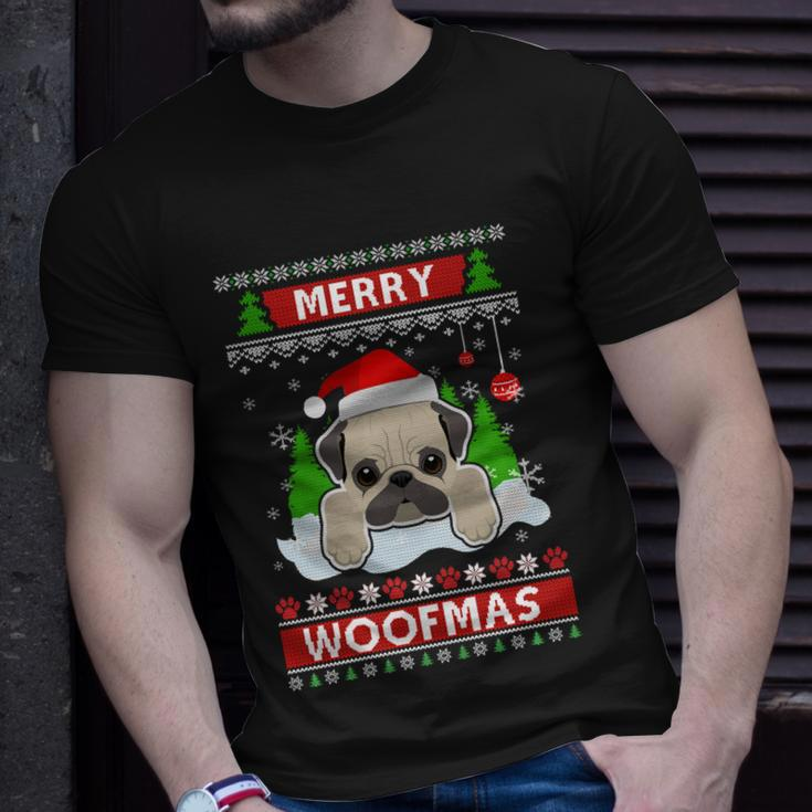 Pug Merry Woofmas Ugly Christmas Sweater Great Gift Unisex T-Shirt Gifts for Him