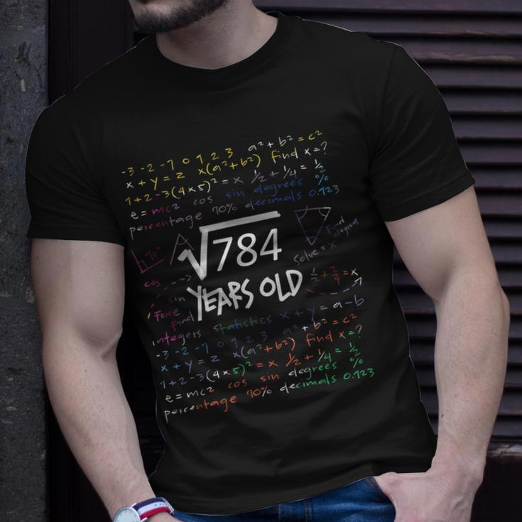 Quadratwurzel Of 784 28 Geburtstag 28 Jahre Alt Mathematik T-Shirt Geschenke für Ihn
