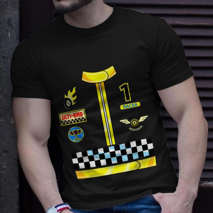 Race Car Driver Costume Men Women Birthday Halloween Boys Unisex T-Shirt Gifts for Him
